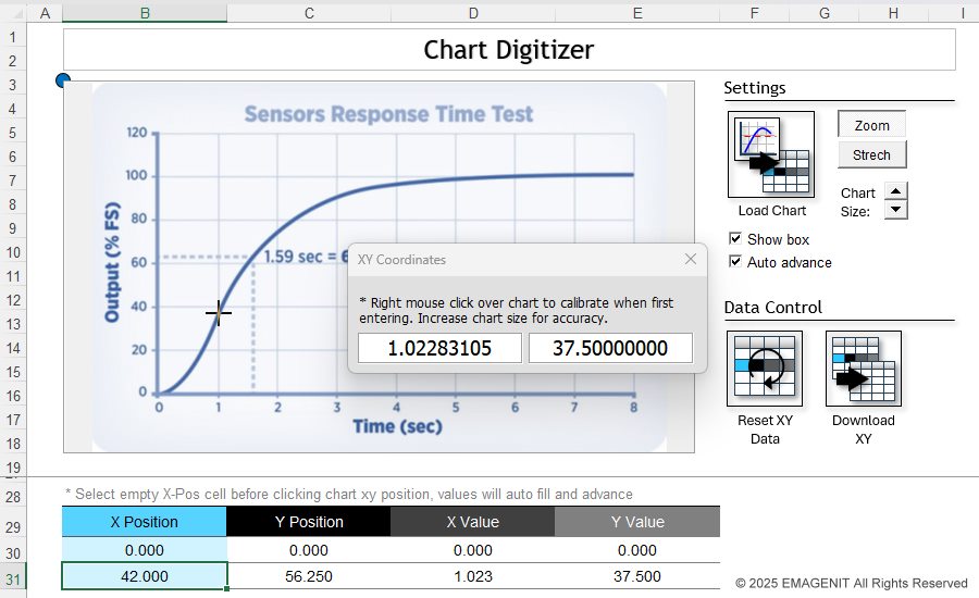 Excel VBA Chart Digitizer