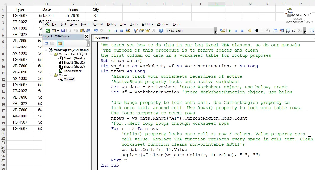 Excel VBA Double Click Module