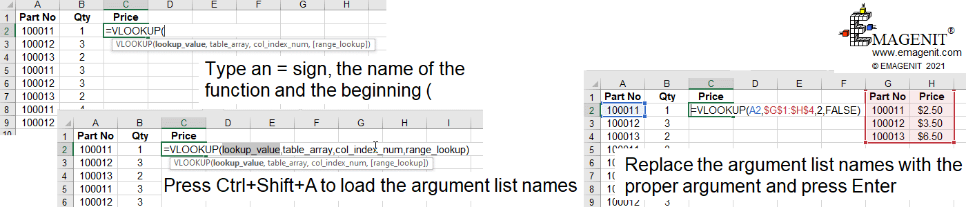 Type a Worksheet Function